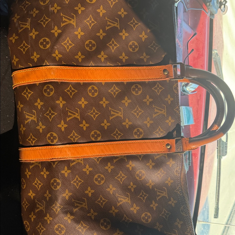 Louis Vuitton Monogram Duffel Bag in Brown and Tan